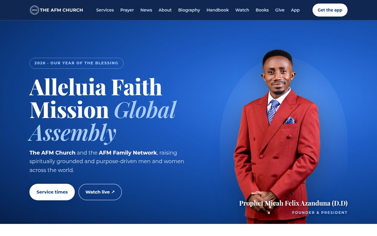 Home page of theafmchurch.org